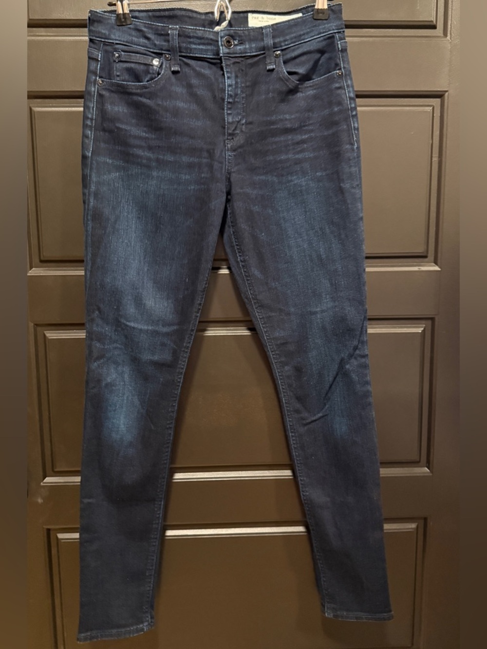 rag & bone Women's Skinny Jeans in Dark Blue Wash